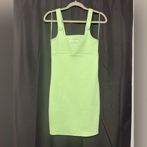 NEW ZARA x LOTTO Lime Green Mini Dress Sz Small